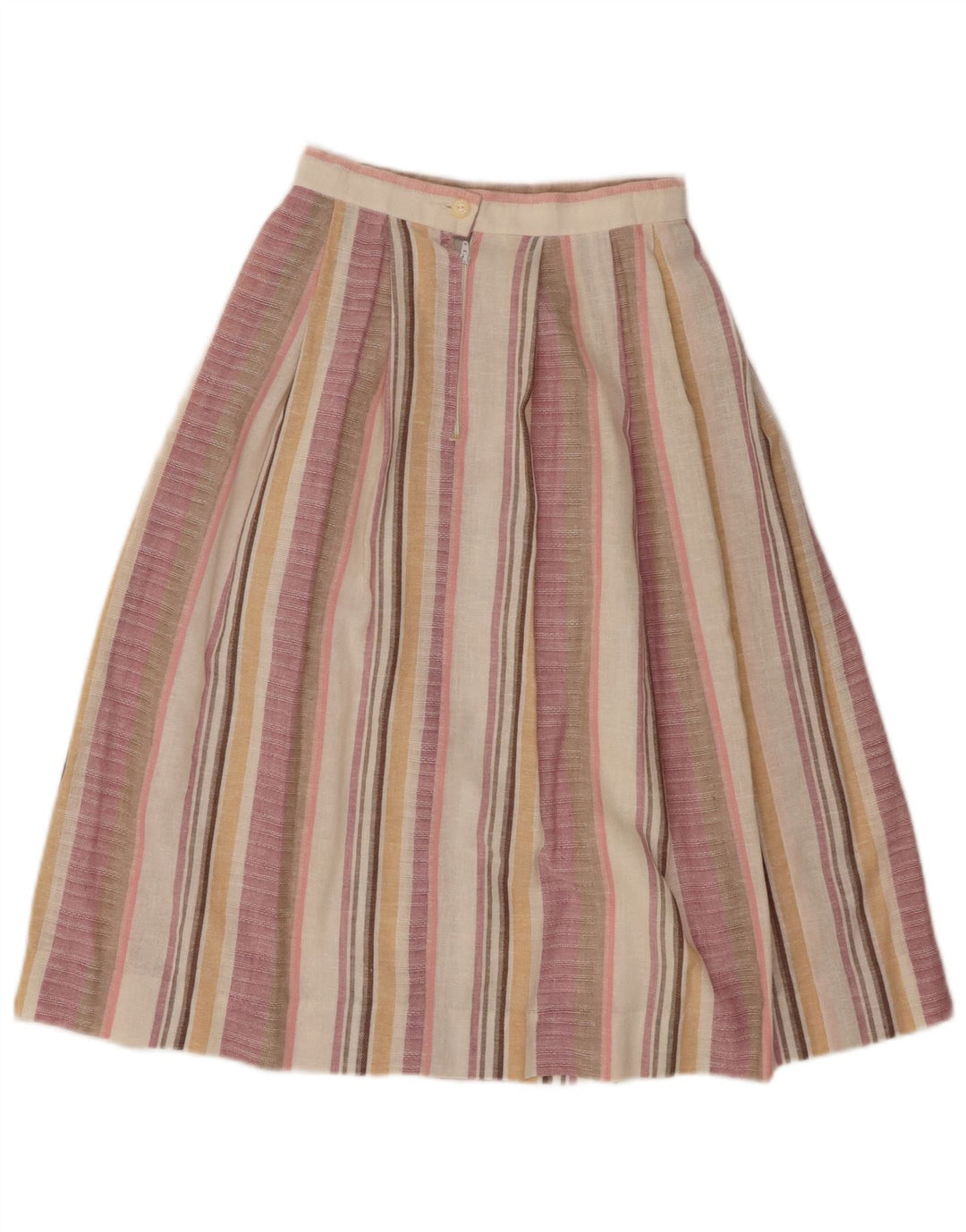 VINTAGE Womens A-Line Skirt W24 XS Multicoloured Striped