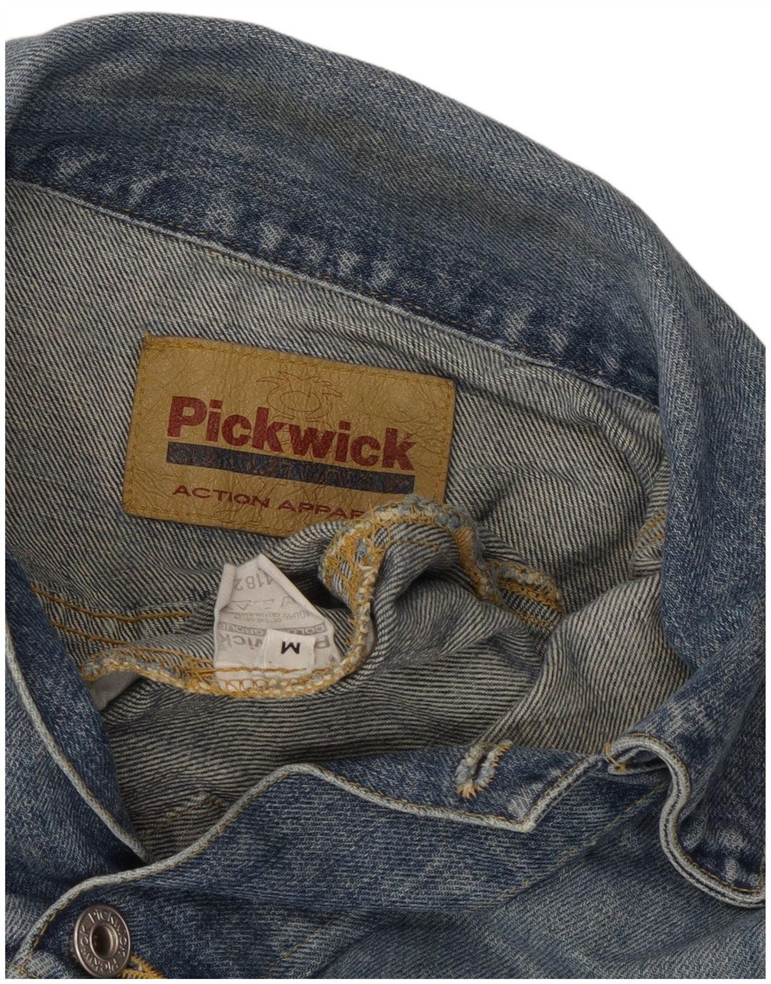 Мужская джинсовая куртка Pickwick UK 38, хлопок среднего синего цвета