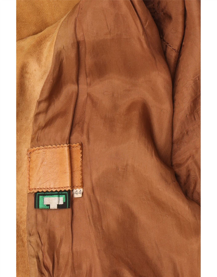 Винтажная мужская замшевая куртка-бомбер IT 44 XS Коричневый