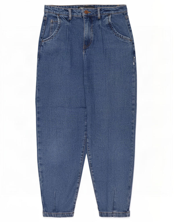 Женские зауженные джинсы с высокой талией Zara EU 34 2XS W24 L26, синий хлопок
