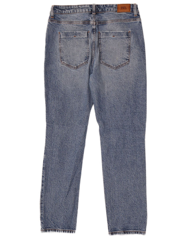 Женские потертые узкие джинсы Zara EU 36 XS W26 L27 синие