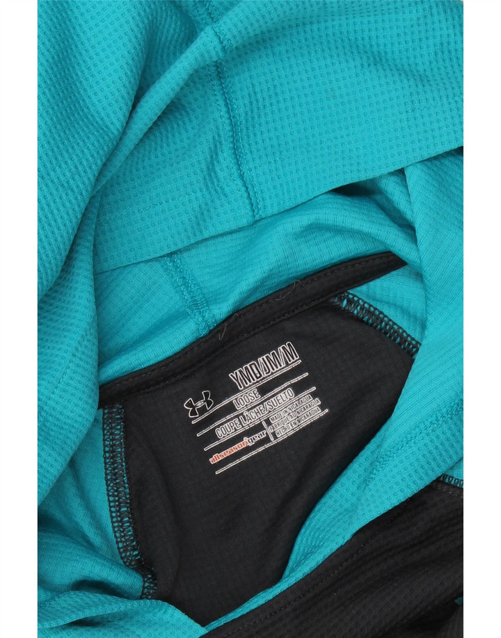 Топ с рисунком для мальчиков UNDER ARMOR, 9–10 лет, средний черный, с длинными рукавами