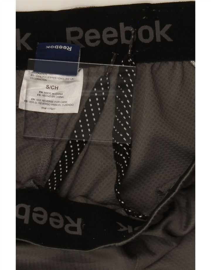REEBOK Mens Bermuda Sport Shorts Small  Grey Colourblock Polyester Vintage Reebok and Second-Hand Reebok from Messina Hembry 