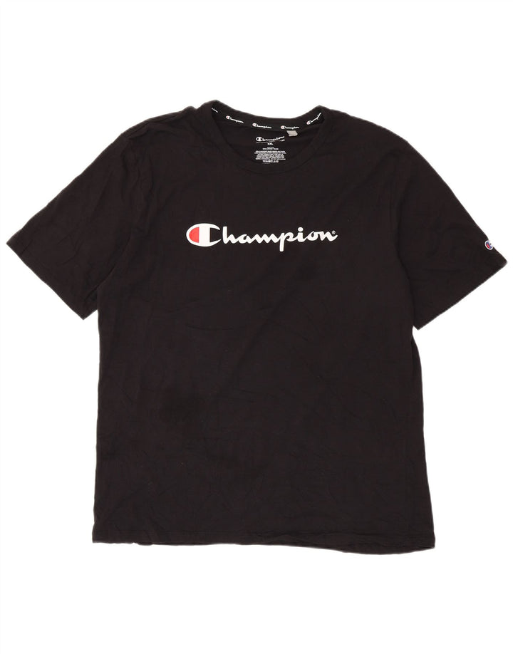 Мужская футболка с рисунком Champion 2XL, черный хлопок