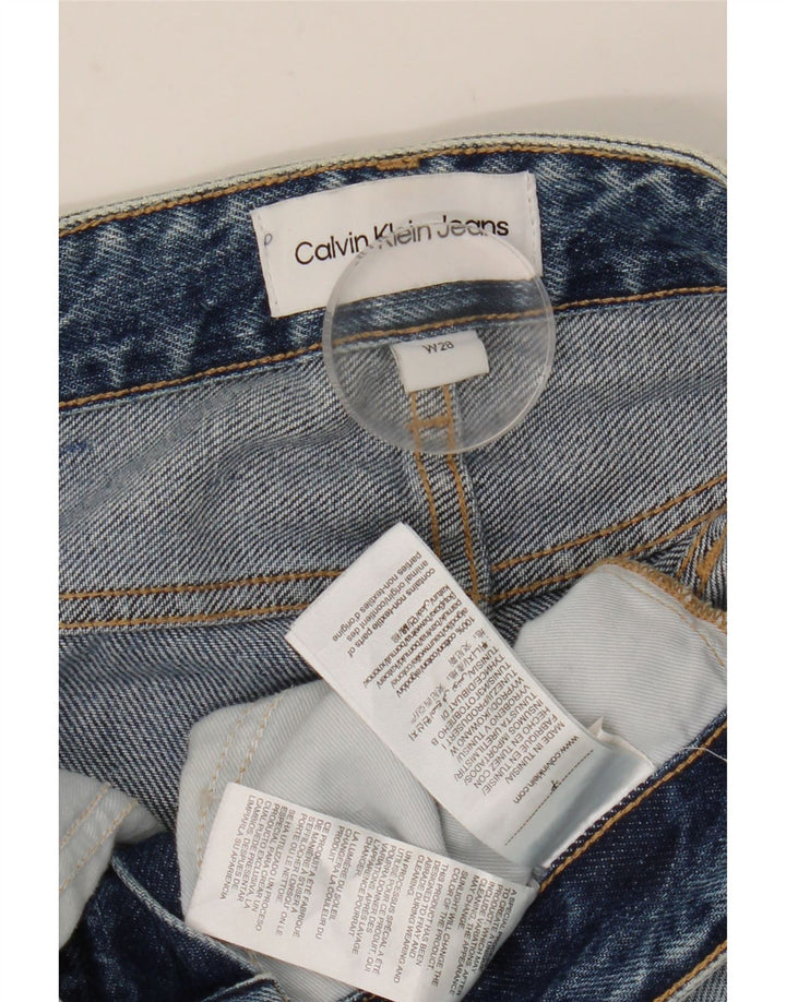 CALVIN KLEIN Женские потертые узкие джинсы W28 L28 Синие, хлопок