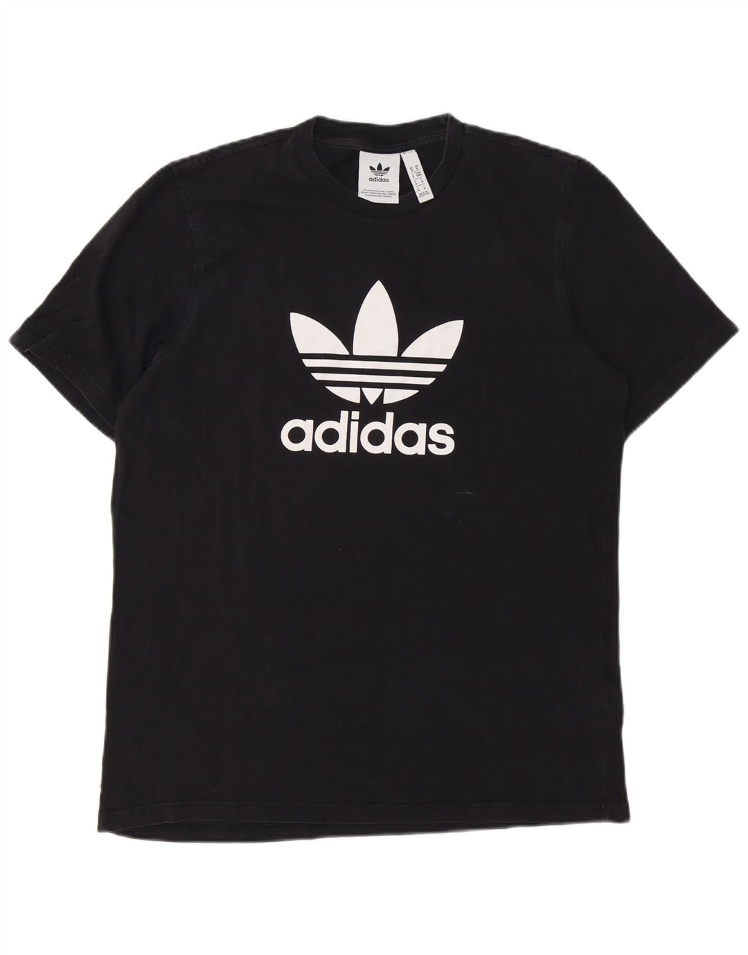 Мужская футболка ADIDAS с графическим рисунком, средний черный хлопок