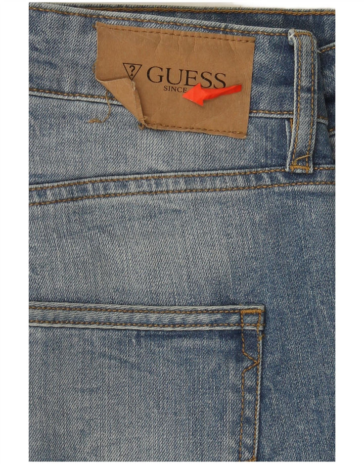Мужские потертые узкие джинсы Guess W33 L32, синие, хлопок