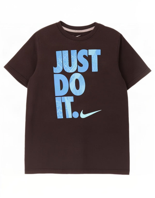 Футболка с рисунком Nike для мальчиков, топ 12–13 лет, большая, черная
