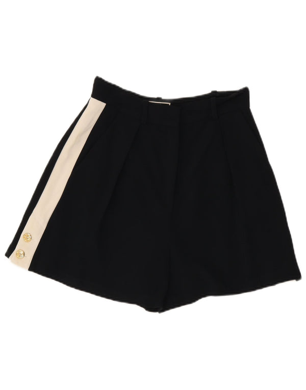 Elisabetta Franchi Womens High Waist Casual Shorts IT 42 Medium W28 Black