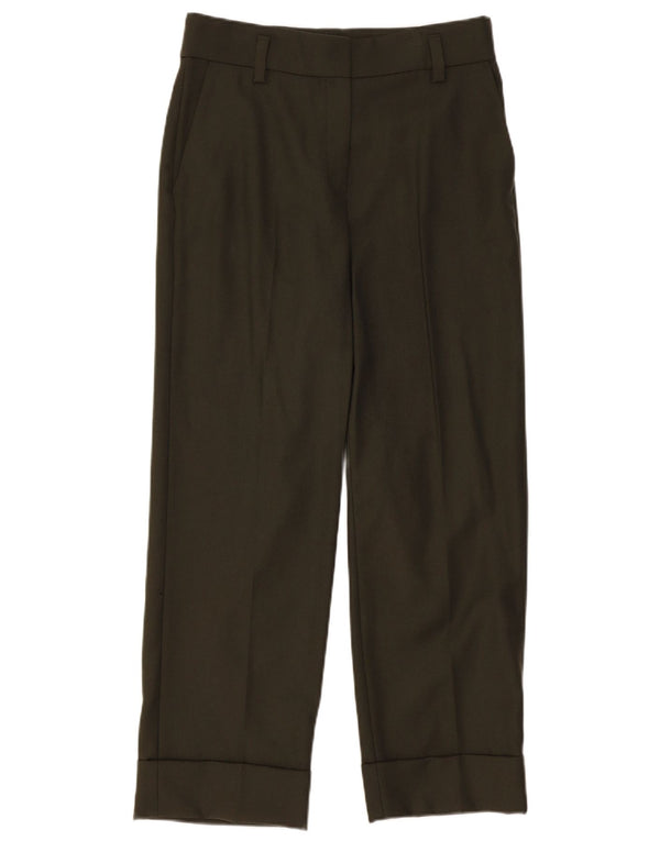 Massimo Dutti Женские прямые костюмные брюки EU 38 Small W28 L27 Хаки Шерсть