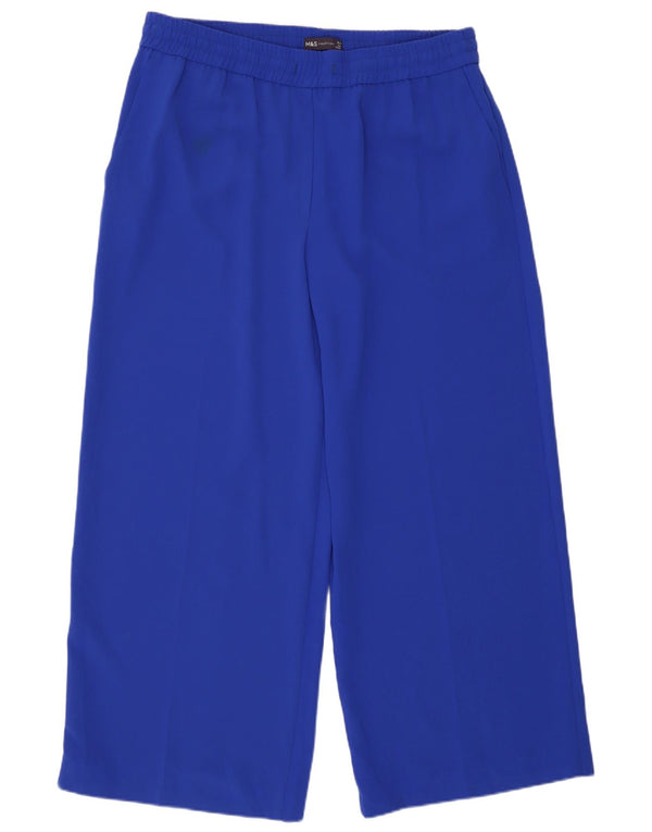 Женские широкие брюки чинос Marks & Spencer UK 16, большие W34 L27, синие