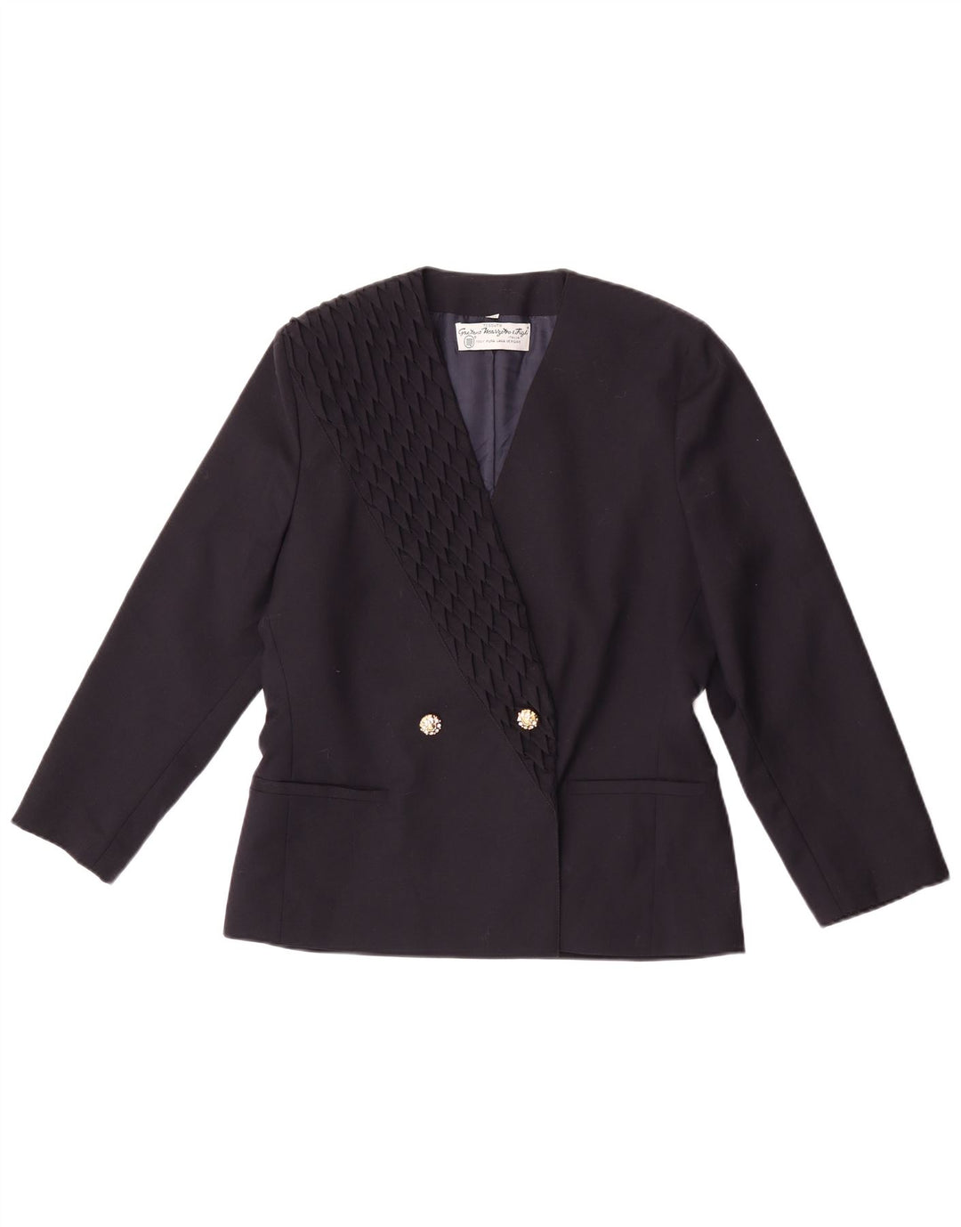 Marzotto Женский двубортный пиджак IT 44 Medium Navy Blue