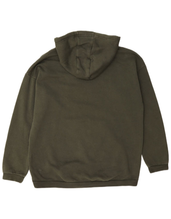 Женский джемпер с капюшоном Adidas Oversized с рисунком UK 12/14, средний зеленый хлопок