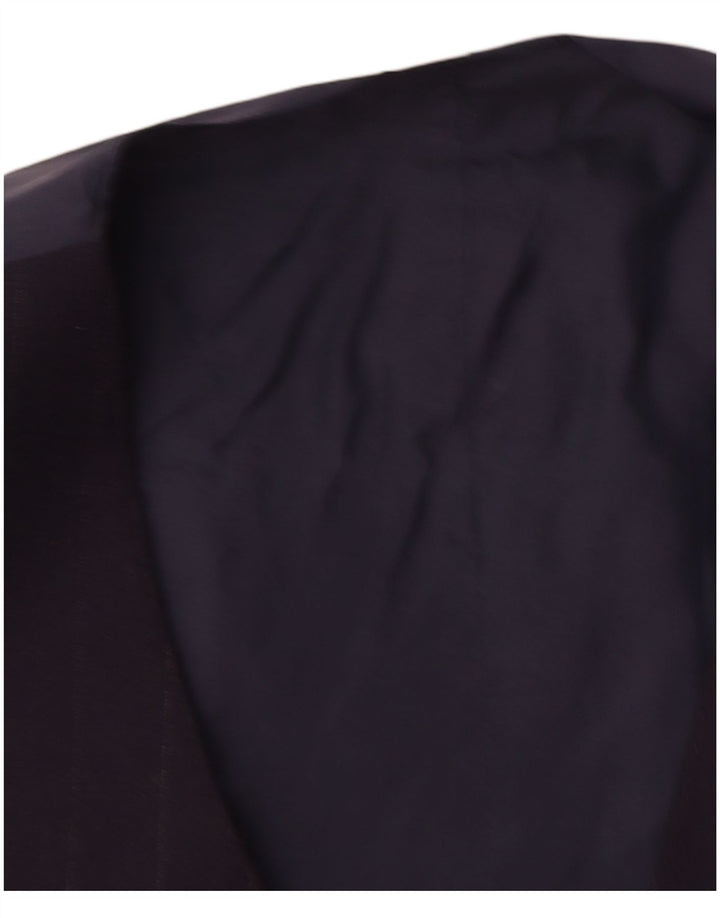 Винтажный мужской жилет маленький темно-синий в полоску