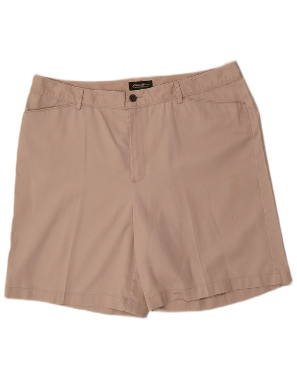EDDIE BAUER Женские повседневные шорты США 18 2XL W38 Бежевые хлопковые