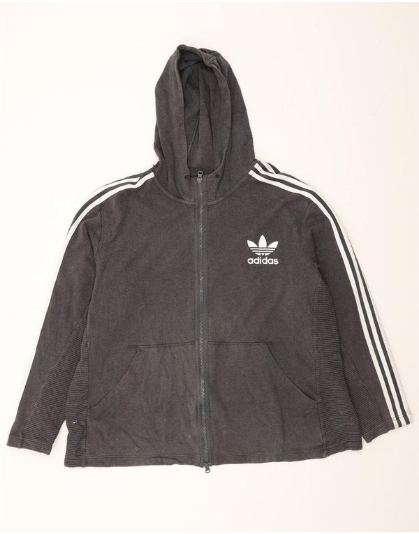 Мужской свитер с капюшоном на молнии Adidas 2XL, серый хлопок