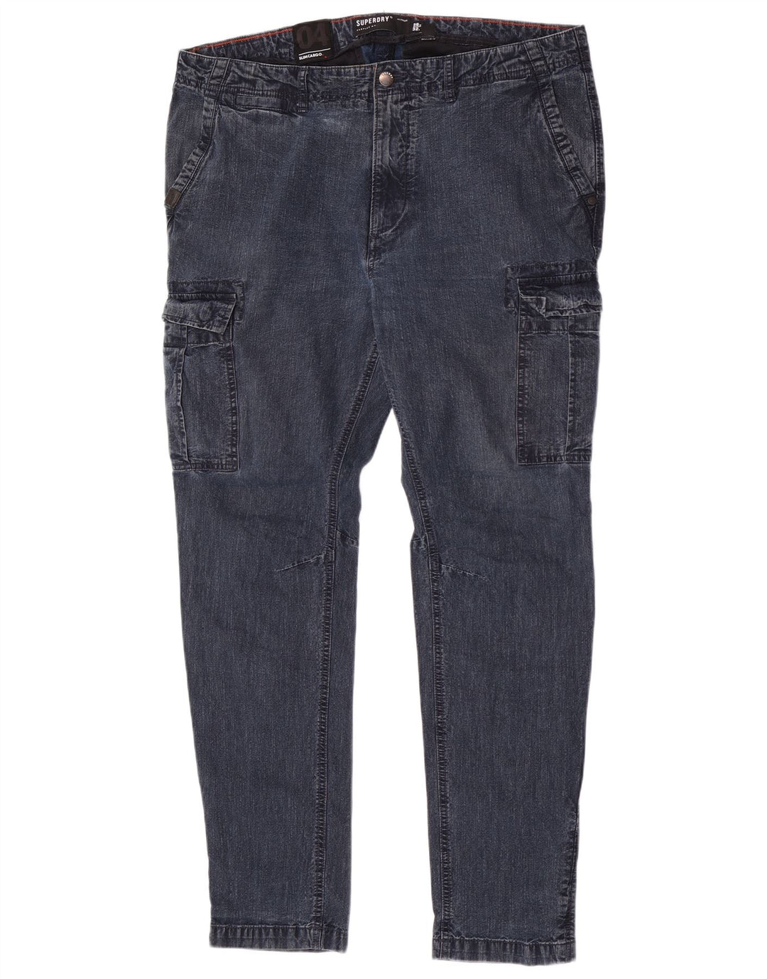 Мужские узкие джинсы-карго Superdry W36 L32, синий хлопок