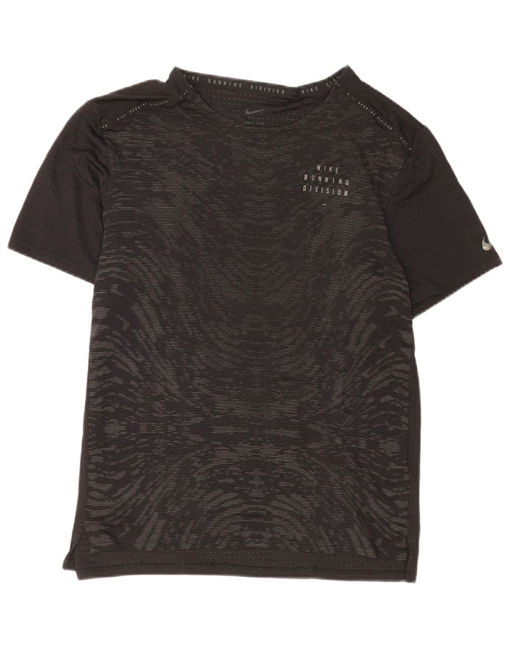 Женская футболка с абстрактным узором Nike Dri Fit UK 14, большая черная