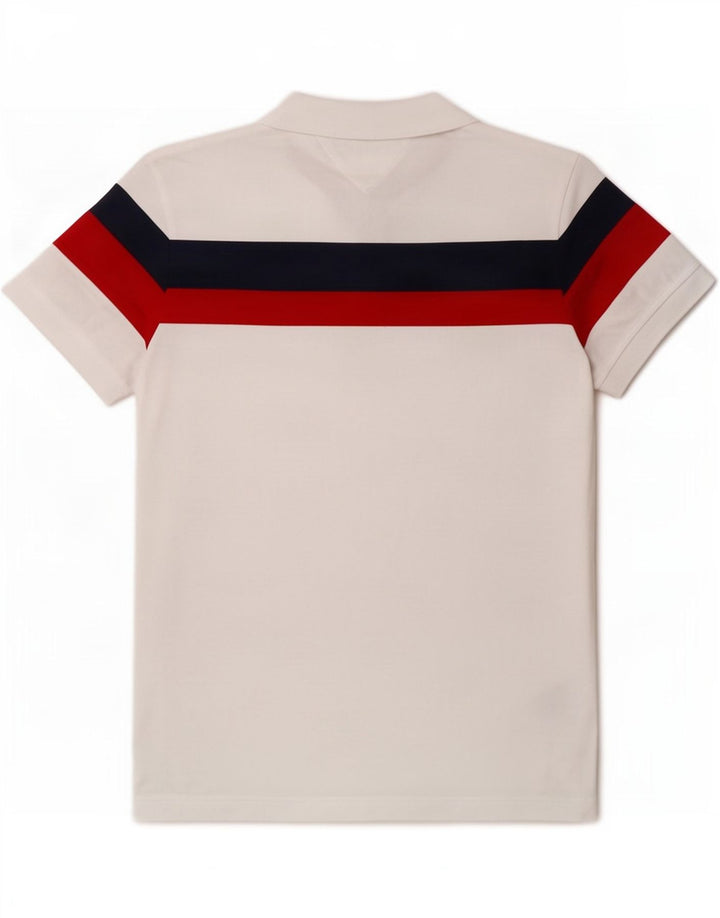 Мужская рубашка поло Tommy Hilfiger стандартного кроя, средний белый цвет, хлопок