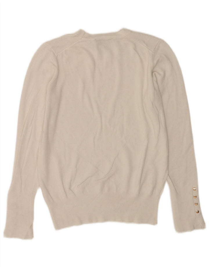 Женский джемпер с круглым вырезом Zara UK 12, средний белый