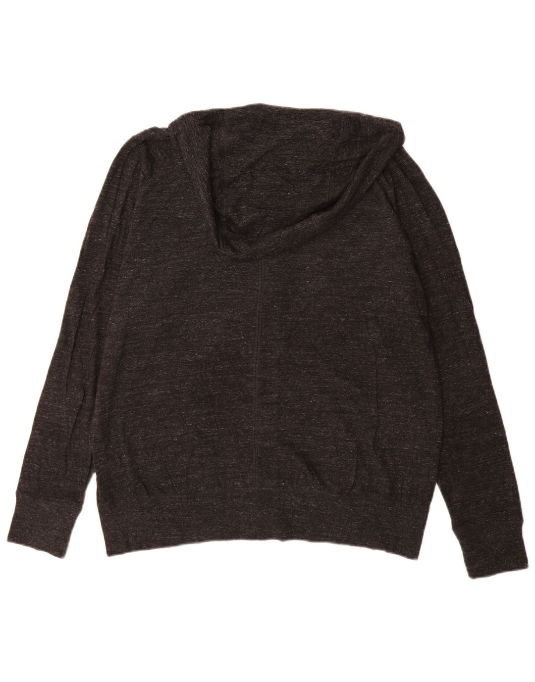 Женский свитер с капюшоном на молнии Nike UK 18 XL, серый хлопок с крапинками