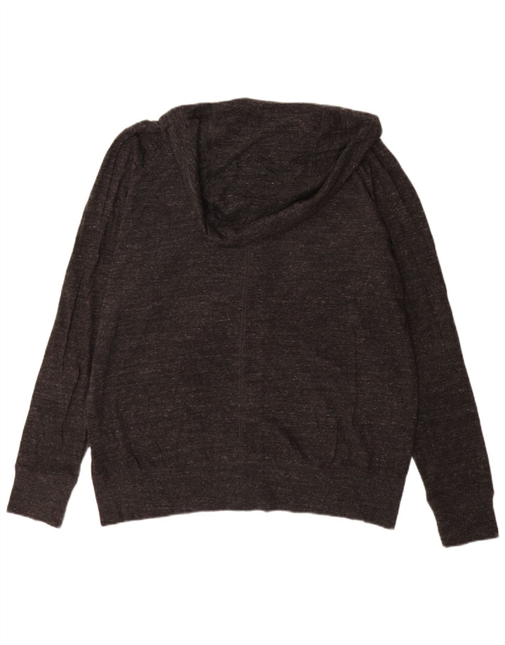 Женский свитер с капюшоном на молнии Nike UK 18 XL, серый хлопок с крапинками