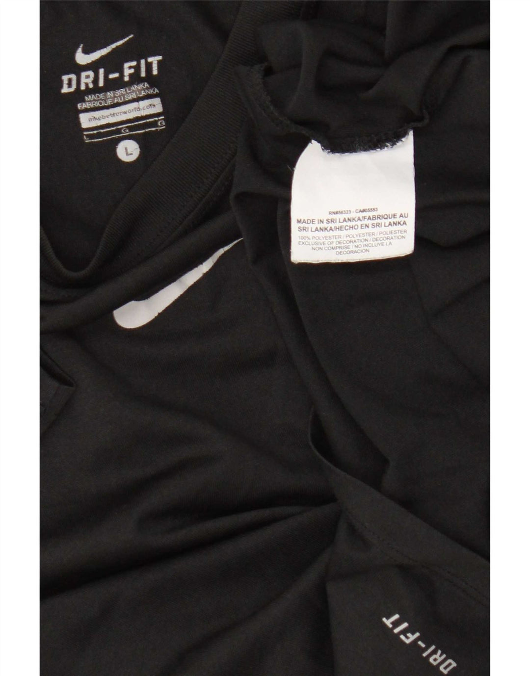 Футболка Nike Dri Fit для мальчиков, 12–13 лет, большой черный полиэстер