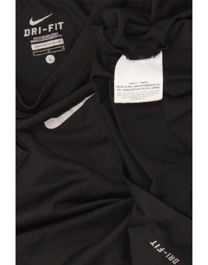Футболка Nike Dri Fit для мальчиков, 12–13 лет, большой черный полиэстер