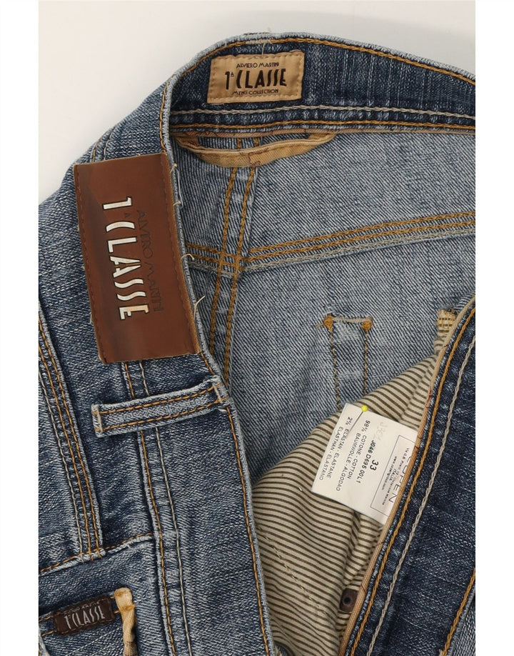 ALVIERO MARTINI Мужские прямые джинсы W33 L33 синие, хлопок