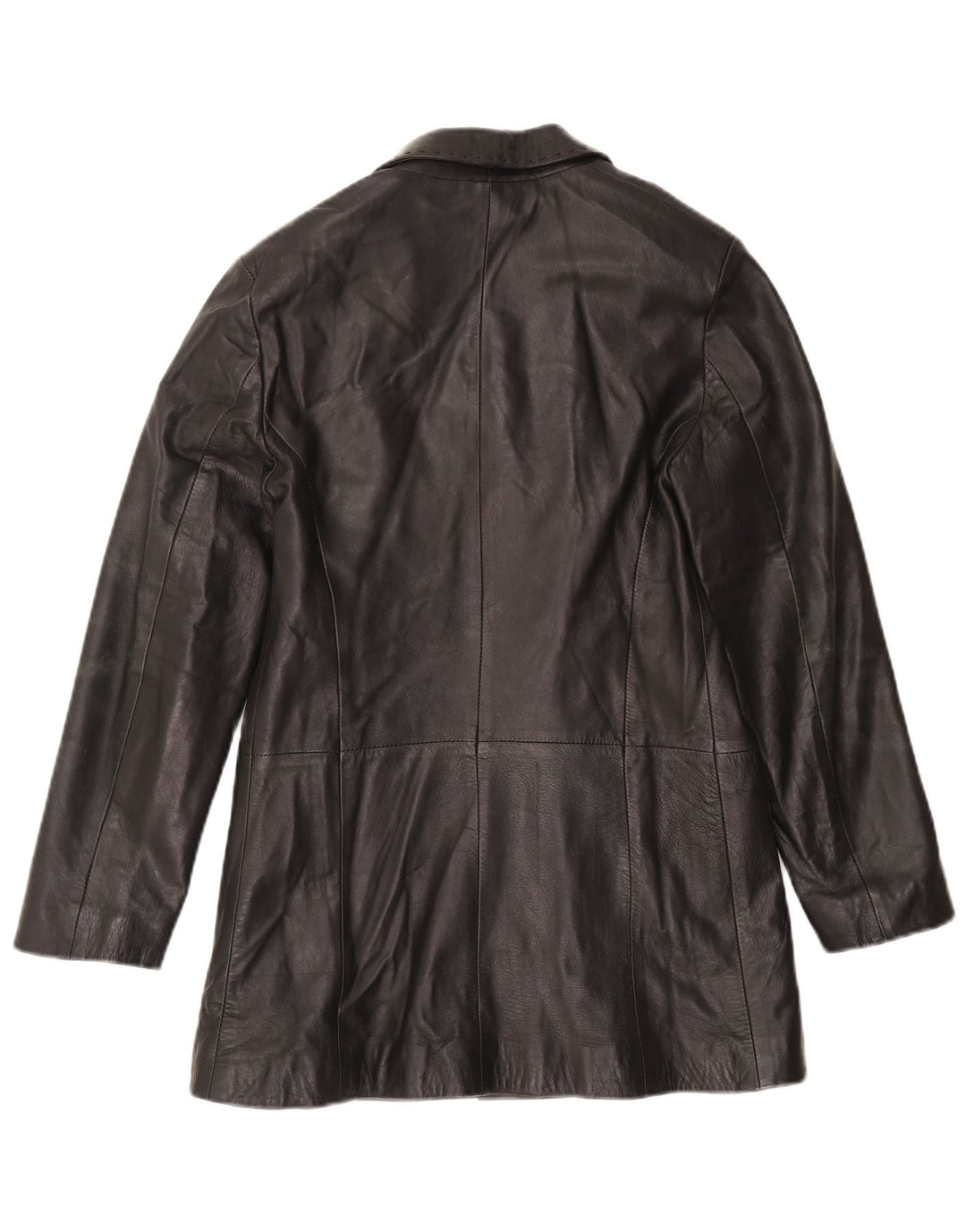 Женское кожаное пальто Mira Furs IT 42 Medium Black Leather