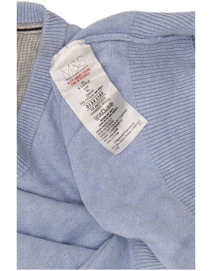 Мужская майка Marks & Spencer, XL, синий хлопок