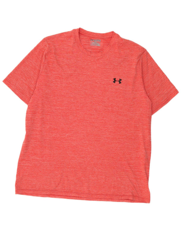 Мужская футболка Under Armour Heat Gear, верх 2XL, красный полиэстер с крапинками