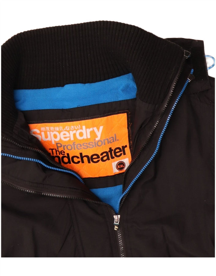 Мужская ветровка с рисунком Superdry UK 44 2XL, черный полиэстер