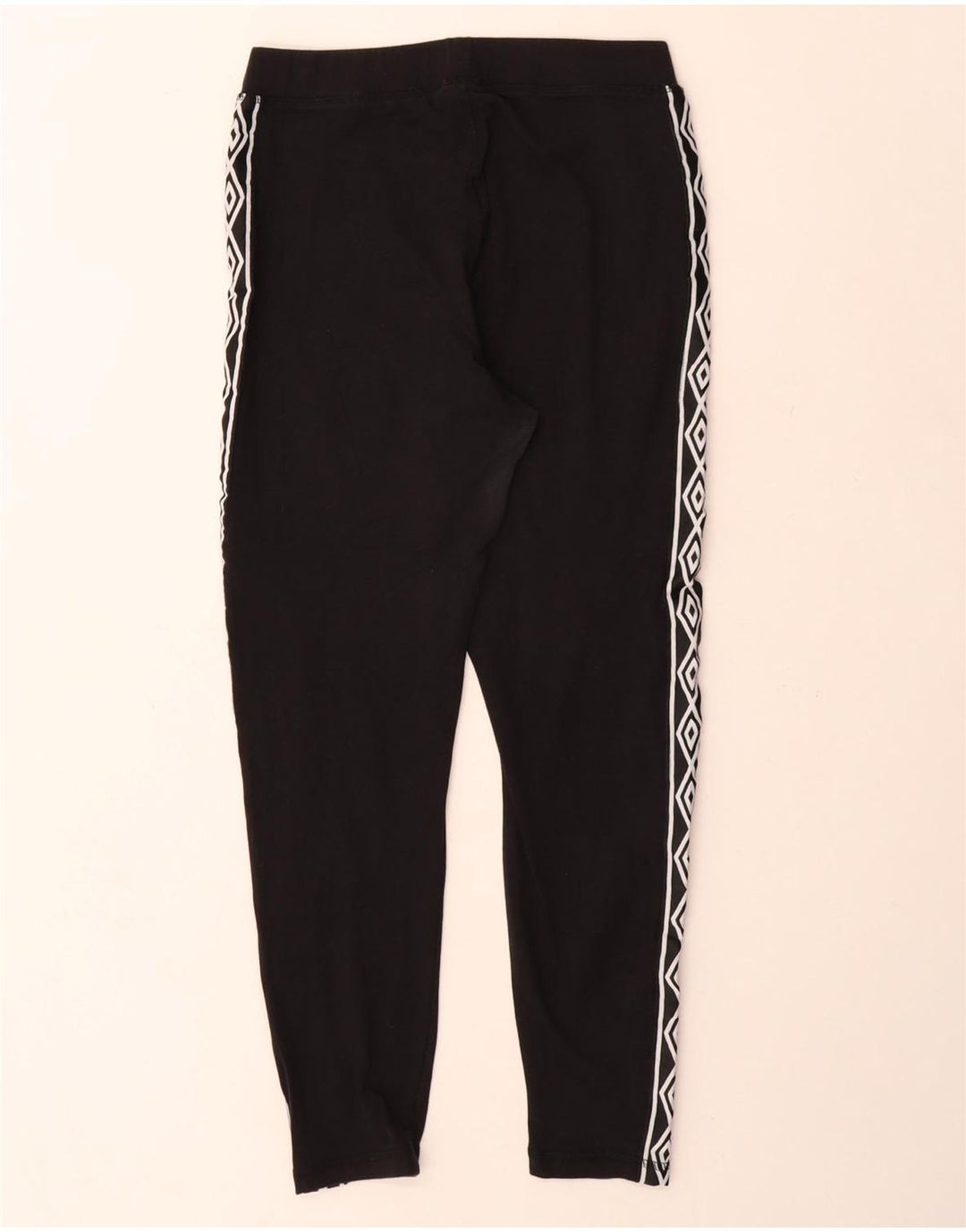 Женские леггинсы с рисунком Umbro UK 12, средний черный хлопок, черный цвет