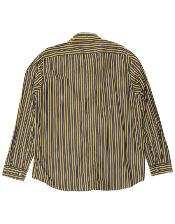 Hugo Boss Mens Shirt 2XL Yellow Striped Cotton