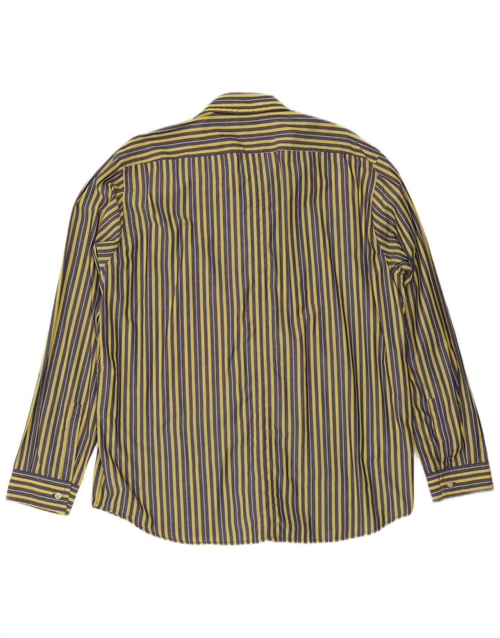 Мужская рубашка Hugo Boss 2XL из хлопка в желтую полоску