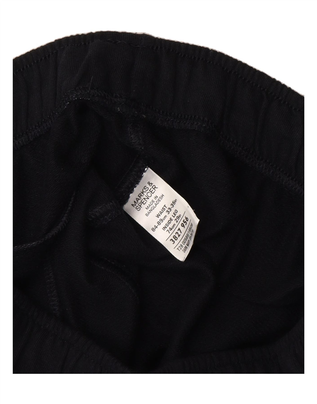 MARKS & SPENCER Womens Tracksuit Trousers UK 16 Large Black Cotton Vintage Marks & Spencer and Second-Hand Marks & Spencer from Messina Hembry 