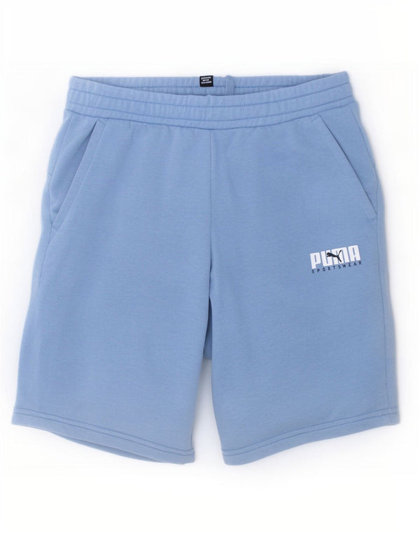 Спортивные шорты Puma для мальчиков 13-14 лет, синие, хлопок