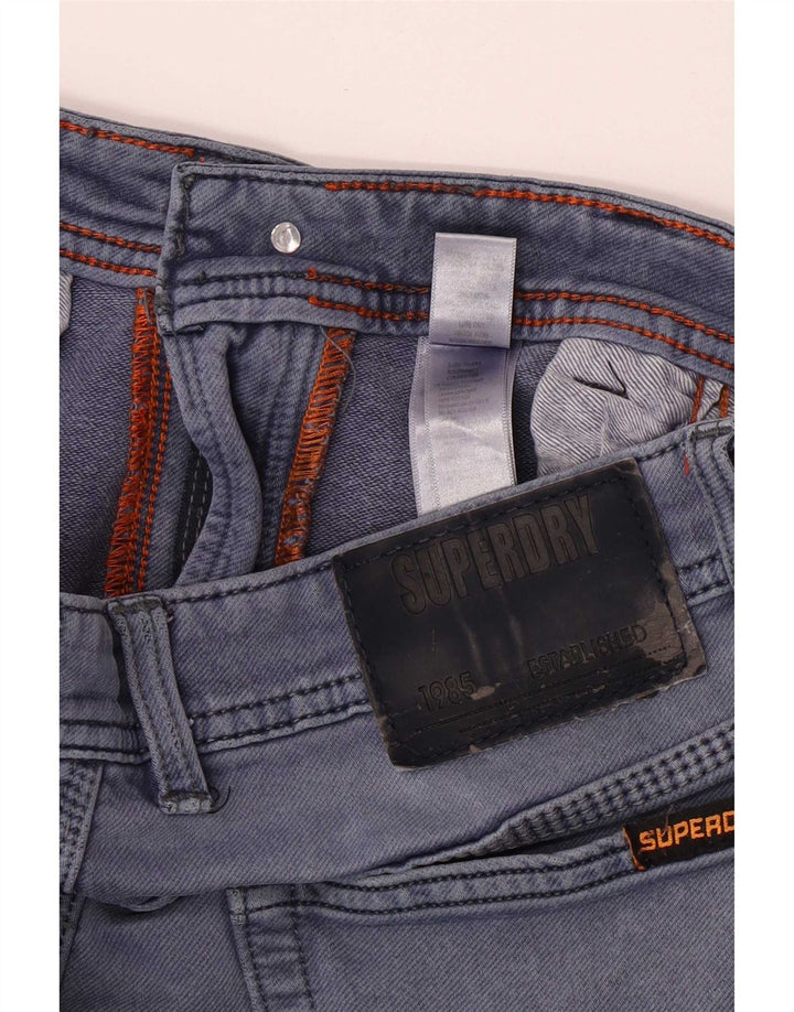 Мужские узкие брюки-чиносы Superdry W32 L29, серые, хлопковые