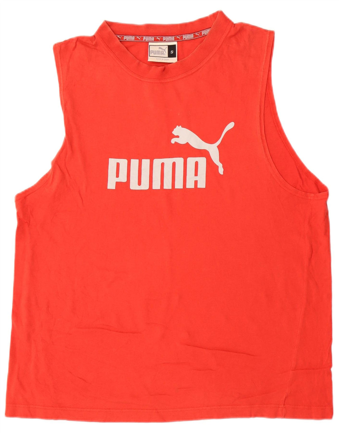 Мужской жилет с рисунком Puma, маленький красный хлопковый