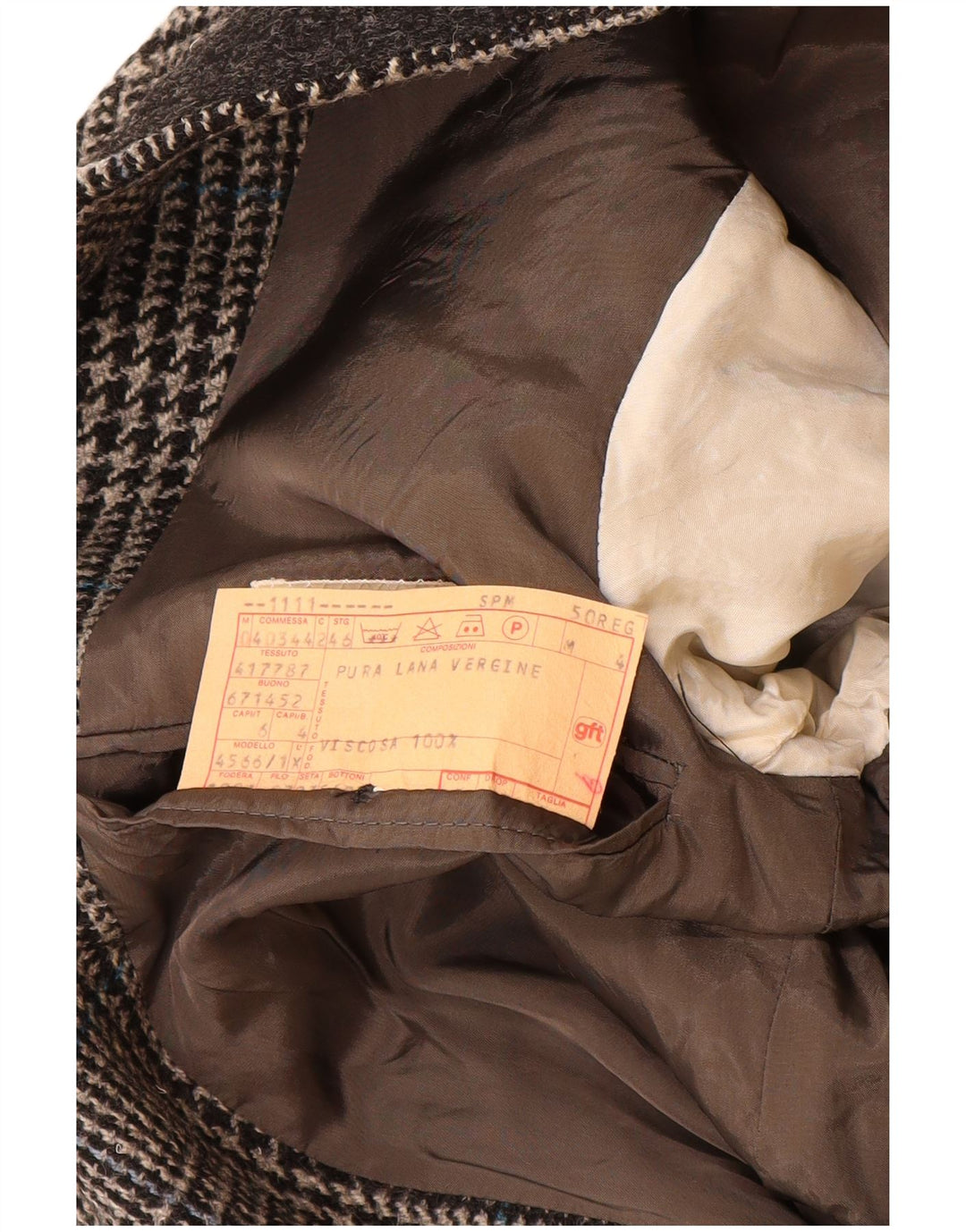 GIORGIO ARMANI Мужской пиджак на 2 пуговицах IT 50 Средний серый с узором «гусиные лапки»