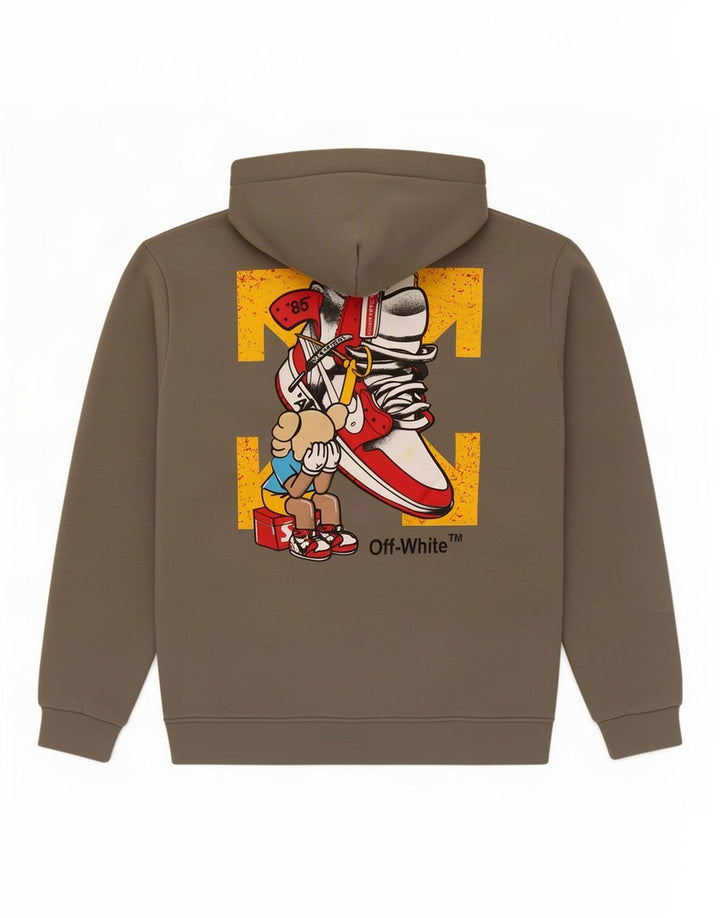 Мужской джемпер с капюшоном Off-White с рисунком 2XL, хаки