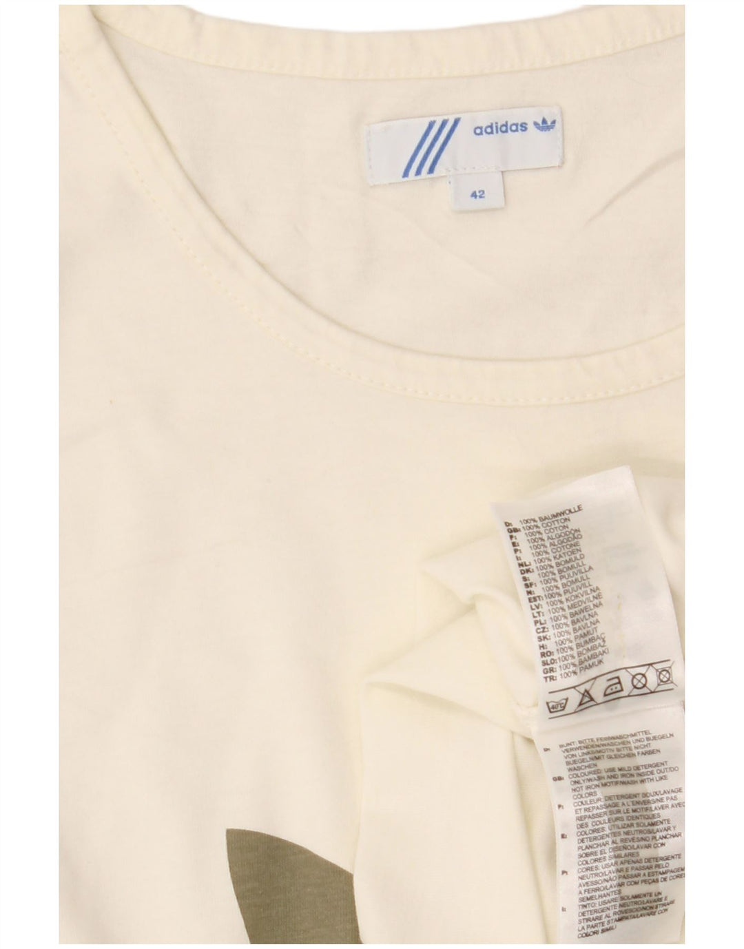 Женская футболка с рисунком ADIDAS Top IT 42 Medium White Cotton