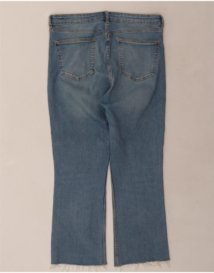 Женские укороченные джинсы Zara Bootcut EU 46 XL W36 L25 синие