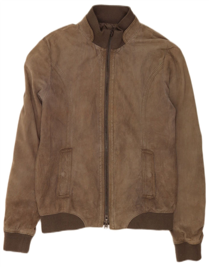 Мужская кожаная куртка-бомбер Zen IT 48 Medium Brown Leather