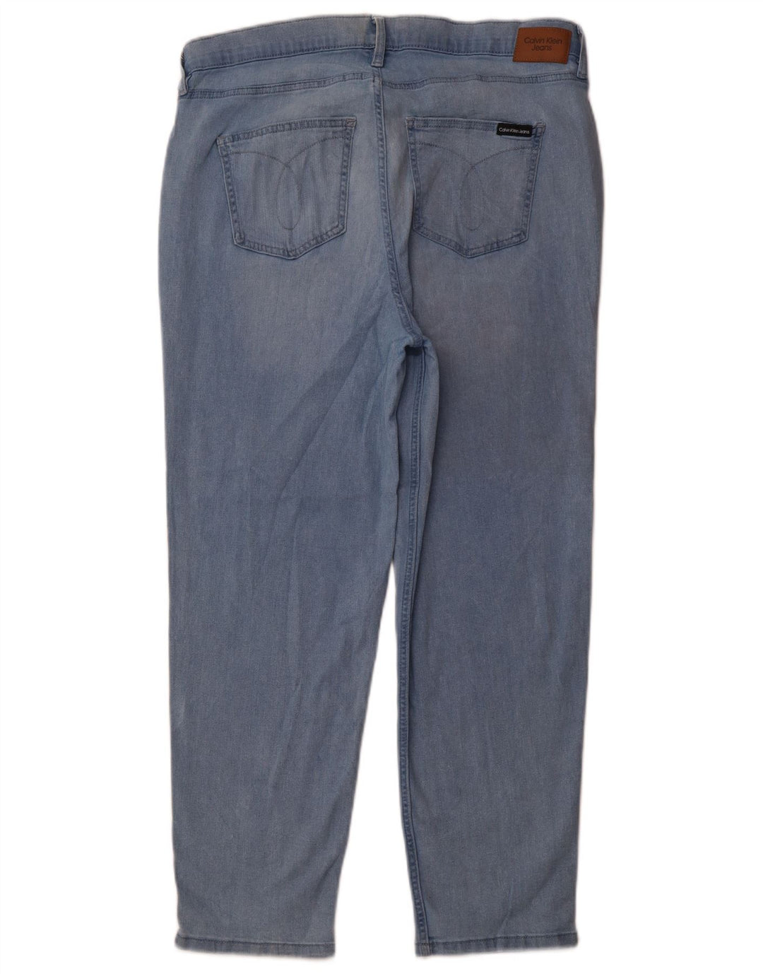 Женские укороченные джинсы Calvin Klein Slim, размер США 16, большие размеры W33 L26, синий хлопок