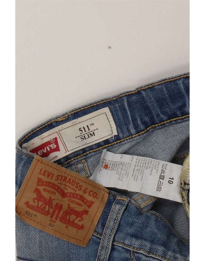 Джинсовые шорты Levi's Boys 511 Slim, 9–10 лет, W24, синие, хлопок