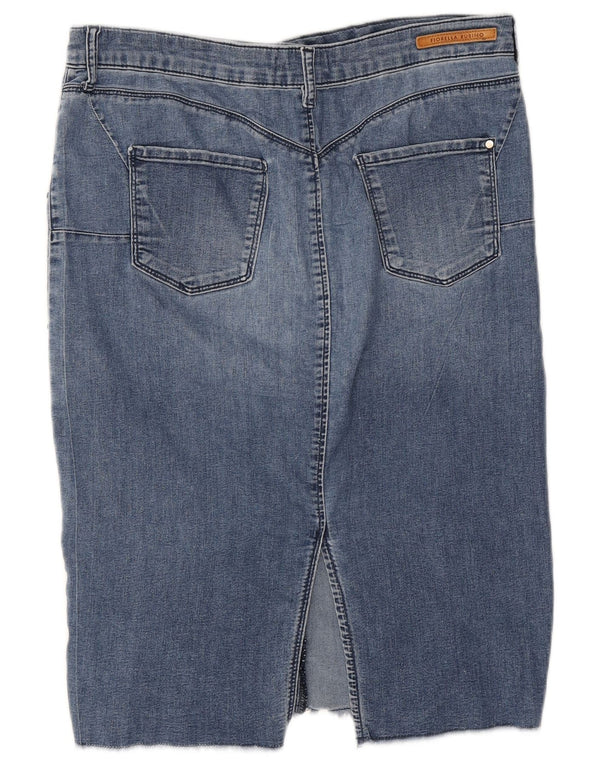 Женская джинсовая юбка Fiorella Rubino UK 12 Medium W34 Синяя хлопковая