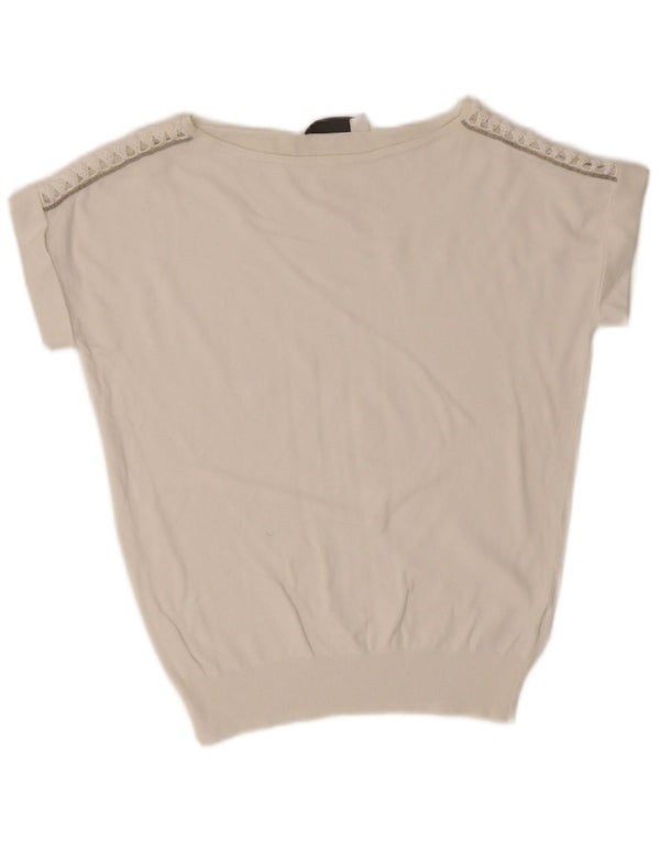 Женская футболка свободного кроя MINT VELVET Top UK 6 XS, белый модал