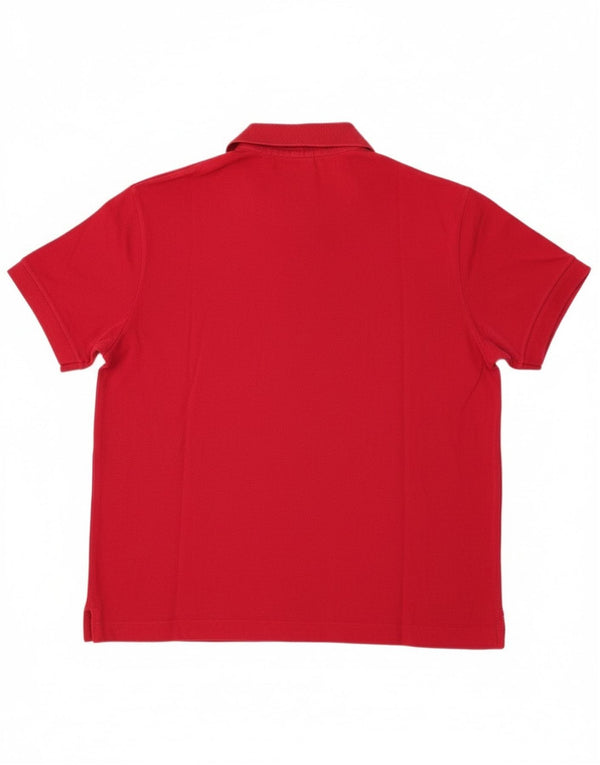 Мужская рубашка-поло Lacoste, размер 6 XL, бордовый хлопок